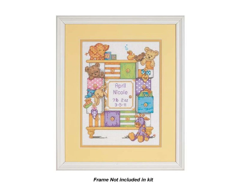 BABY DRAWERS BIRTH RECORD Counted Cross Stitch Kit #73538 By Dimensions