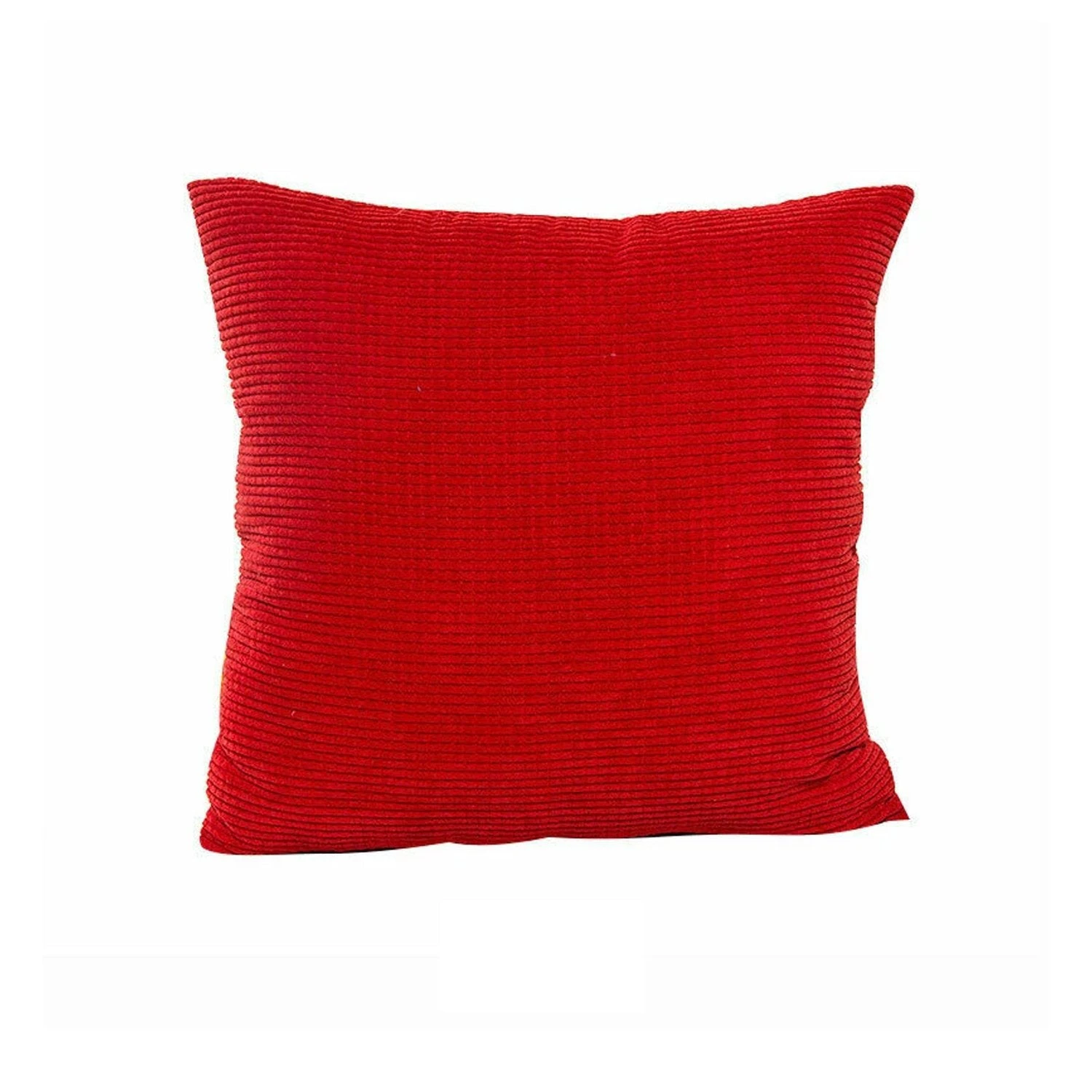 Red Corduroy Cushion Throw Pillow Cover Velvet