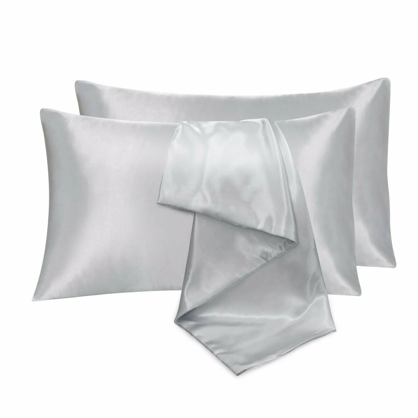 Bedroom Sleeping Pillow Case Protector - Silver Grey