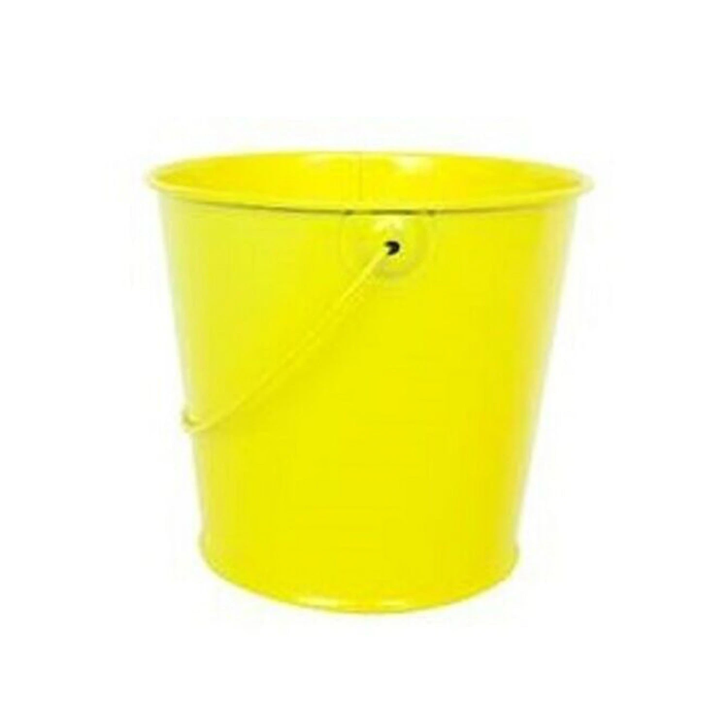 Kids Party Easter Metal Bucket Decoration - Yellow