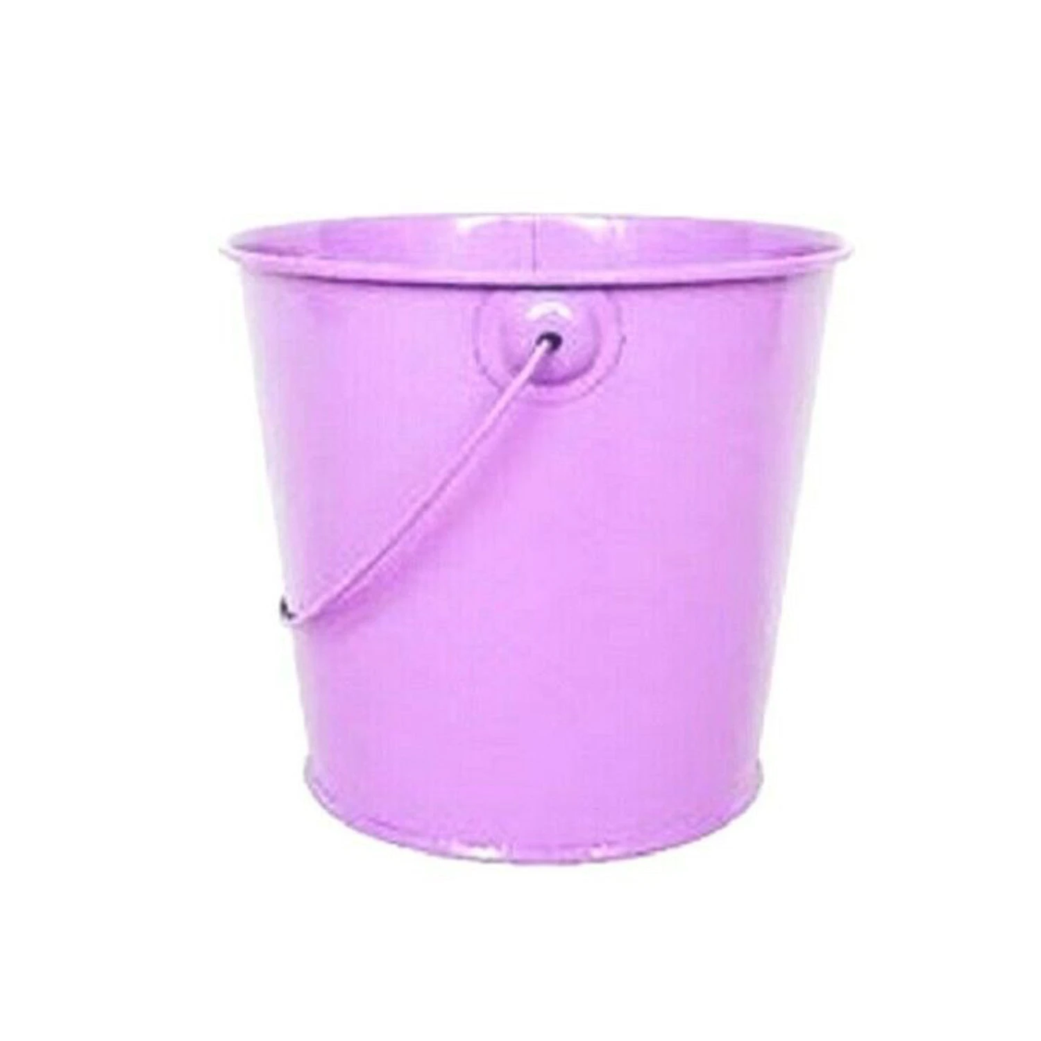 Kids Party Easter Metal Bucket Decoration - Purple