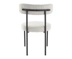 Dreamo Set of 2 Dining Chair Boucle White Quartz