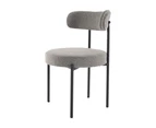 Dreamo Set of 2 Dining Chair Boucle Mixed Grey