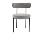 Dreamo Set of 2 Dining Chair Boucle Mixed Grey