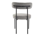 Dreamo Set of 2 Dining Chair Boucle Mixed Grey