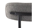 Dreamo Set of 2 Dining Chair Boucle Mixed Grey