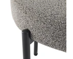 Dreamo Set of 2 Dining Chair Boucle Mixed Grey