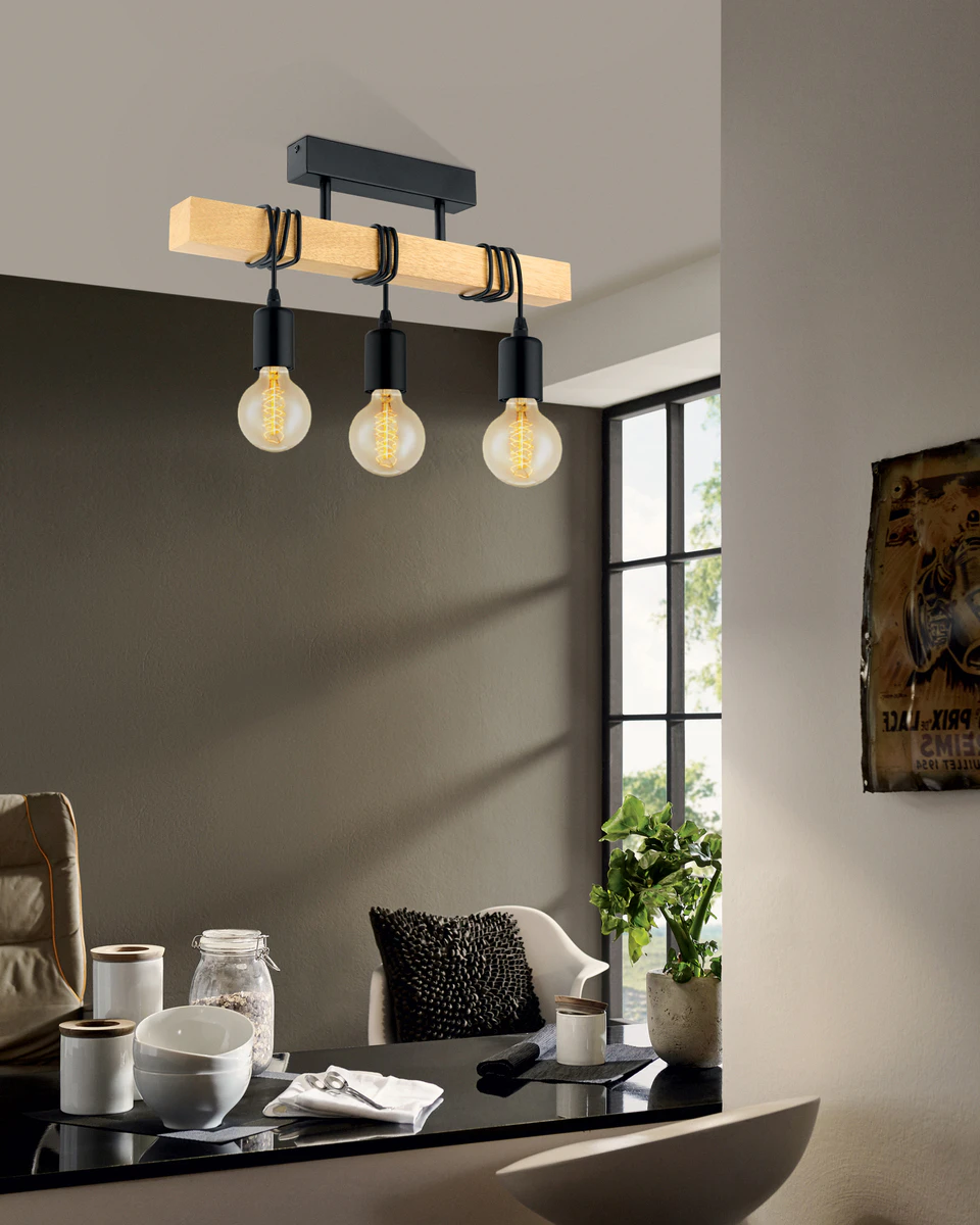 TOWNSHEND 3Lights Industrial Ceiling Light