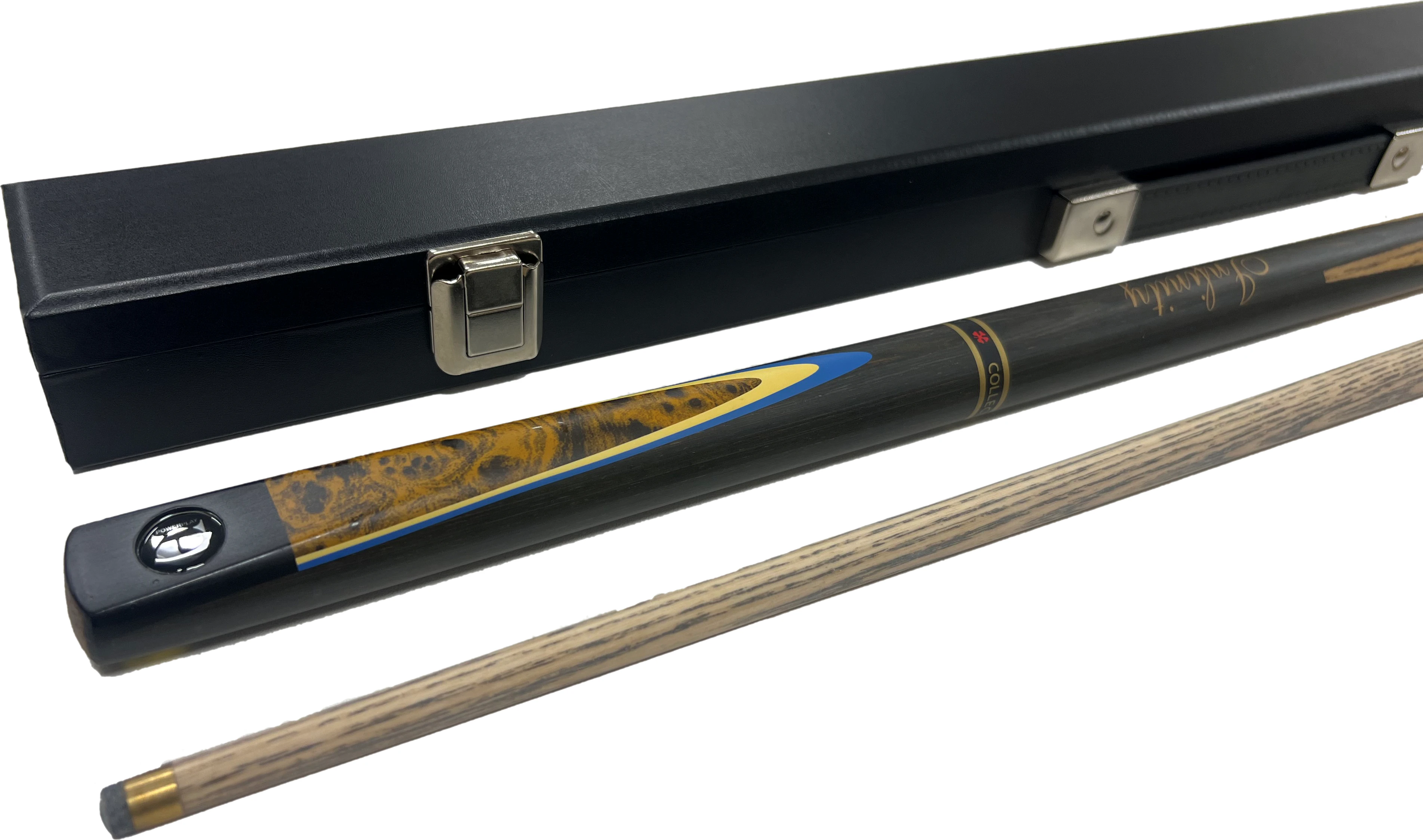 POWER PLAY Infinity Blue Flame Pool Snooker Billiard ASH Cue and Case Set