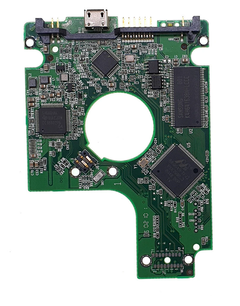 WD 2.5" Micro USB External Hard Drive WD2500BMVV WD3200BMVV WD5000BMVV WD6400BMVV WD7500KMVV WD10TMVV HDD PCB Board 2060-701675-004 - Refurbished Grade B