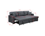 Foret 3 Seater Sofa Bed Modular Corner Pullout Lounge couch