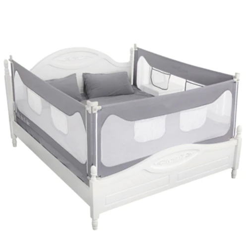 180*90 cm Grey Adjustable Folding Kids Safety Bed Rail/BedRail Cot Guard Protecte Child Toddler [Size: 180*90cm]