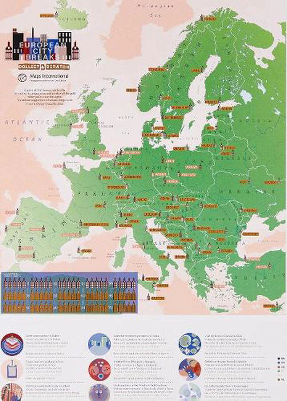 European City Breaks Collect & Scratch Print