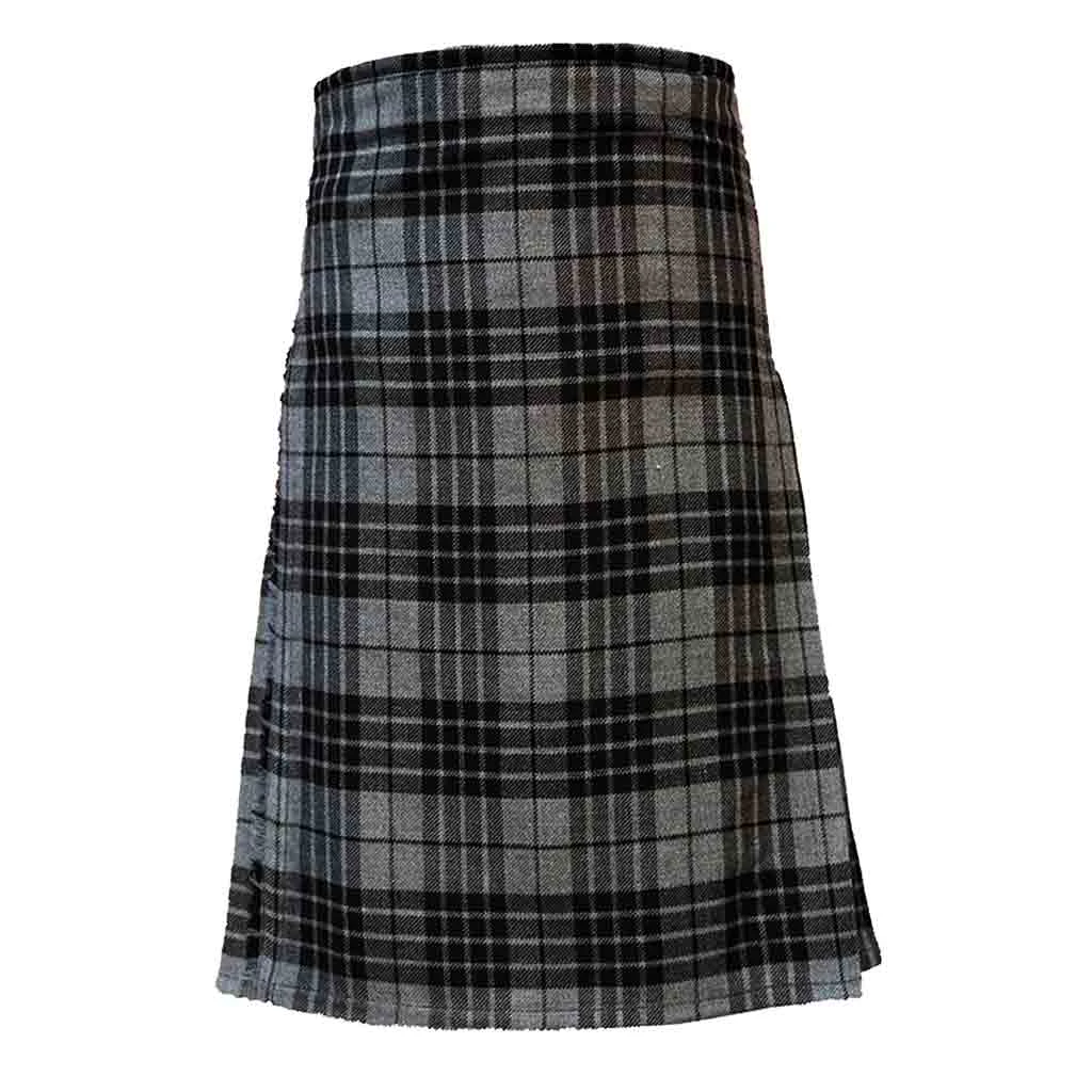 Traditional Tartan Grey Watch Kilt 8 Yards Scottish Outfit Highland Dress