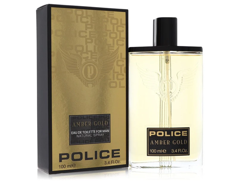 Police Amber Gold by Police Colognes Eau De Toilette Spray 3.4 oz for Men