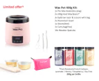 500ml Pro Digital Wax Pot Waxing Kit (Sydney Stock) Non-stick Pot 400g Hard Beads Heater Wax Beans Warmer Depilatory Paperless Hair Removal Pink