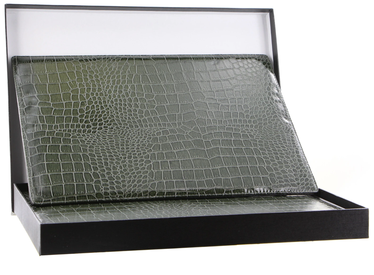 4 Piece Table Place Mat Set Placemat with Croc Pattern - Green