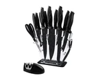 18 Pc Knife Set With Block And Sharpener