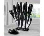 18 Pc Knife Set With Block And Sharpener