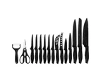 18 Pc Knife Set With Block And Sharpener