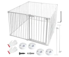 Foldable Pet Dog Safety Gate Fence Universal Folding Enclosure Playpen Play Pen 8pcs Panel 74cm Tall for Puppy Cat Rabbit Pet Indoor Outdoor