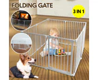 Foldable Pet Dog Safety Gate Fence Universal Folding Enclosure Playpen Play Pen 8pcs Panel 74cm Tall for Puppy Cat Rabbit Pet Indoor Outdoor