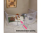 Foldable Pet Dog Safety Gate Fence Universal Folding Enclosure Playpen Play Pen 8pcs Panel 74cm Tall for Puppy Cat Rabbit Pet Indoor Outdoor