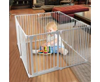 Foldable Pet Dog Safety Gate Fence Universal Folding Enclosure Playpen Play Pen 8pcs Panel 74cm Tall for Puppy Cat Rabbit Pet Indoor Outdoor