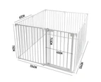 Foldable Pet Dog Safety Gate Fence Universal Folding Enclosure Playpen Play Pen 8pcs Panel 74cm Tall for Puppy Cat Rabbit Pet Indoor Outdoor