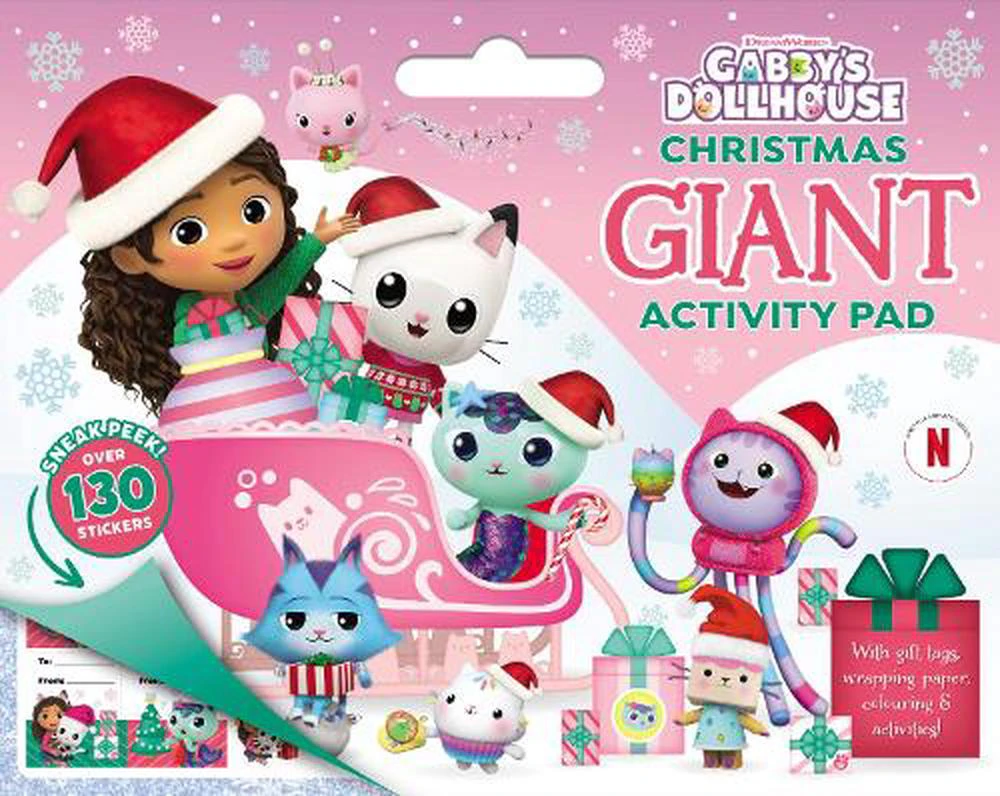 Gabbys Dollhouse: Christmas Giant Activity Pad (DreamWorks)