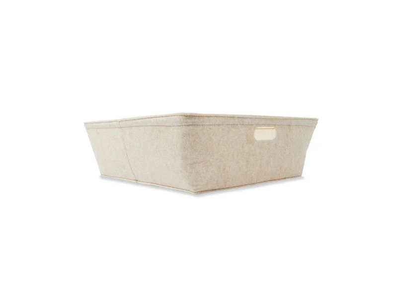 Felt Flat Tub, Beige - Anko