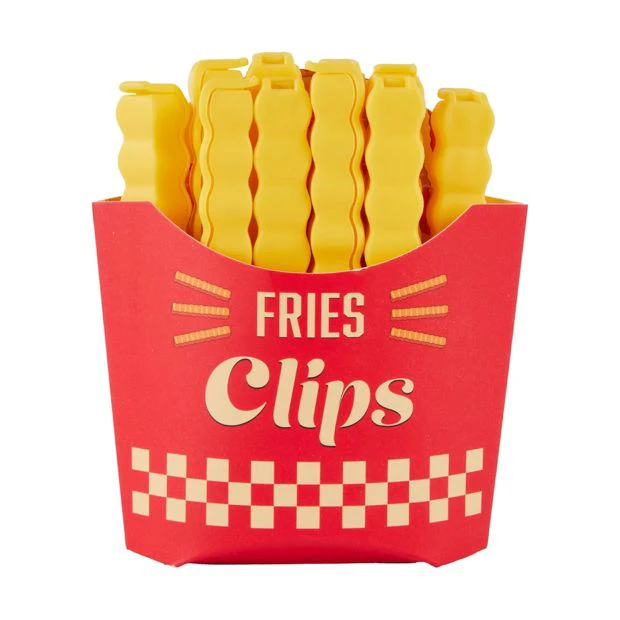 French Fry Chip Clips with Magnetic Storage, 10 Pack - Anko