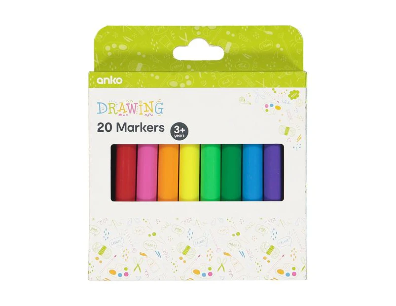 Markers, 20 Pack - Anko