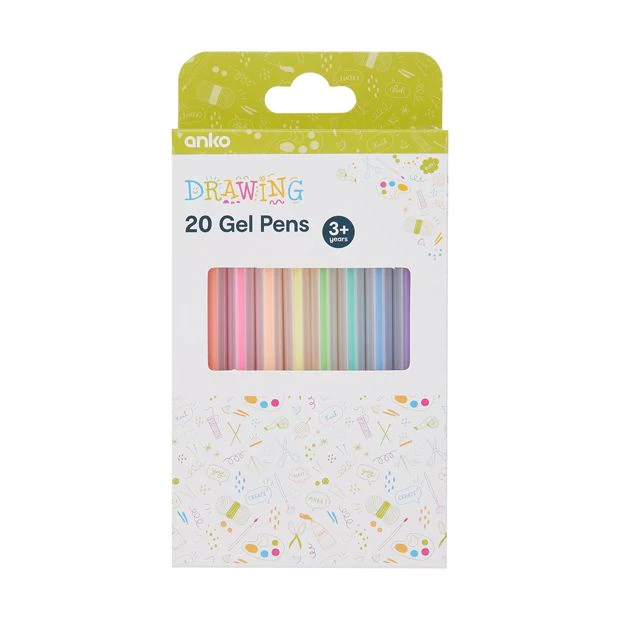 Gel Pens, 20 Pack - Anko