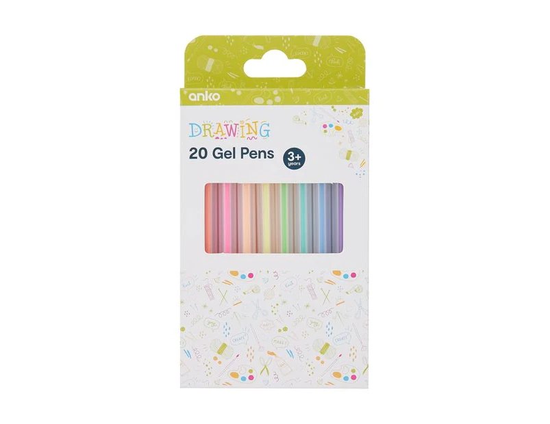 Gel Pens, 20 Pack - Anko