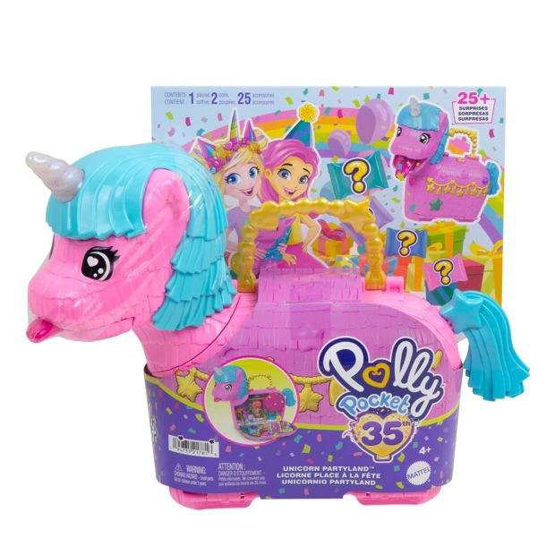 Polly Pocket 35th Anniversary Unicorn Partyland Playset