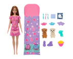 Barbie Doll & Puppy Slumber Party Playset