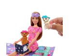 Barbie Doll & Puppy Slumber Party Playset