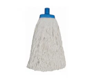 Edco Contractor Cotton Mop Blue Plastic Ferrule - White 250G