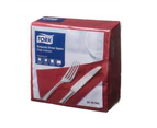 Tork Edge Emboss 2216540 Dinner Napkins Quarterfold 2 Ply - Burgundy Carton (12 Packs)