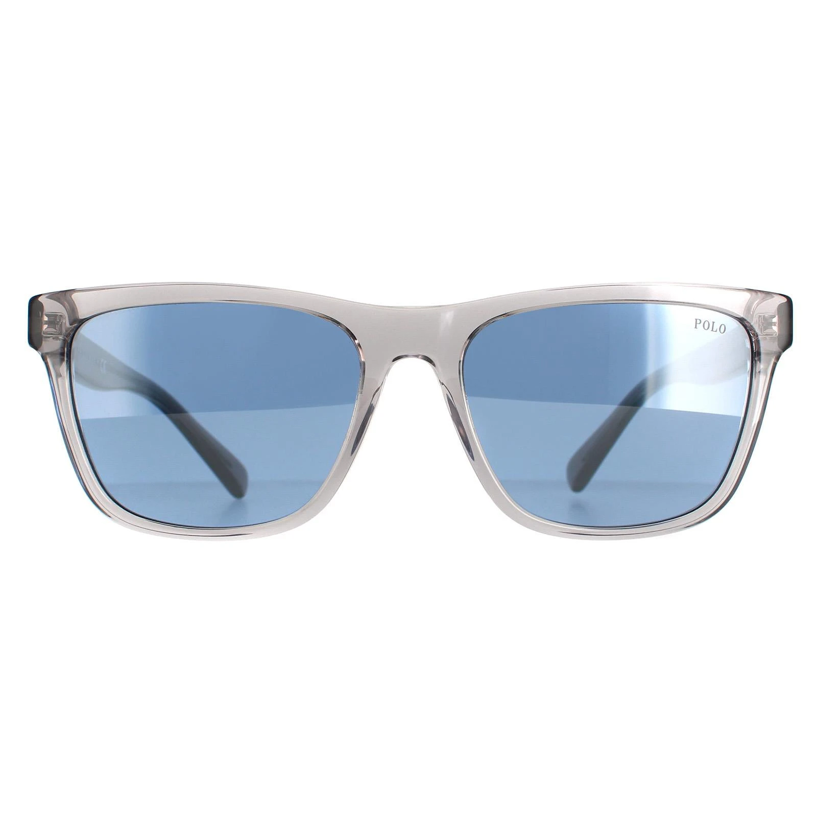 Polo Ralph Lauren Sunglasses PH4167 51111U Shiny Transparent Grey Light Blue Silver Mirror