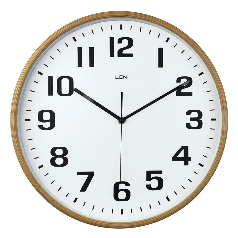 Leni Wooden Contemporary Home Decorative Wall Timepiece Clock 32cm White