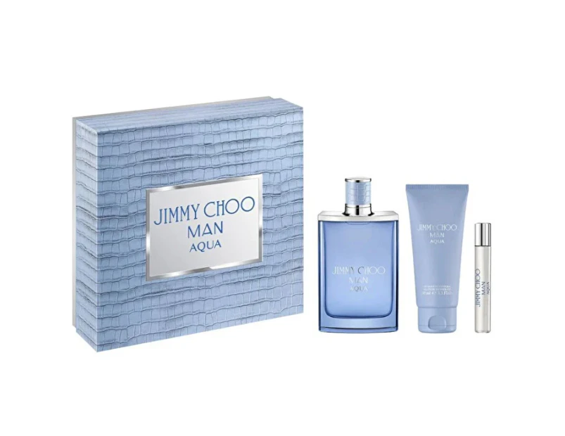 Jimmy Choo Man Aqua Set  EDT & Travel Mini & Shower Gel 100ml 7.5ml