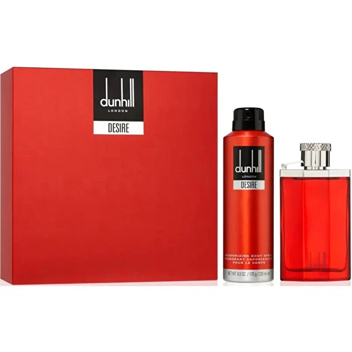 Dunhill Desire Red 2pc Set  EDT & Deo Body Spray 100ml 180ml