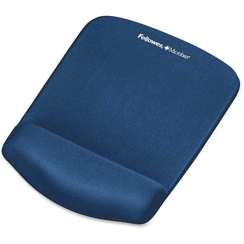 Fellowes Plush Touch Lycra Mouse Pad And Wrist Rest Blue