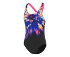 Speedo Girls' Powerstrike One Piece Swimsuit - Black/Blue