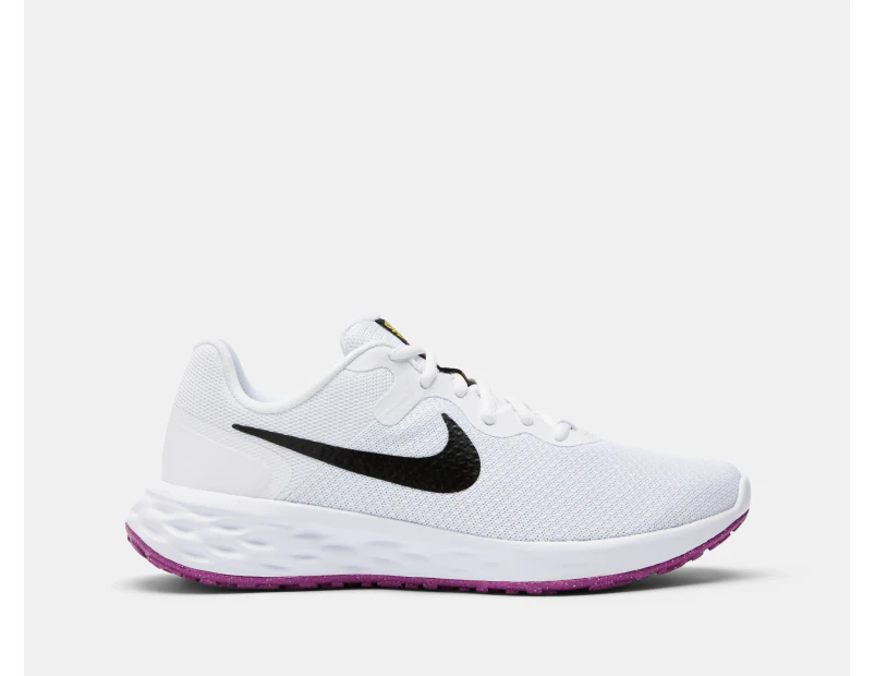 Nike Women's Revolution 6 Next Nature Running Shoes - White/Vivid Sulfur/Vivid Purple/Black