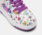 Heelys Girls' POP Strive Skate Shoes - White/Purple/Hot Pink