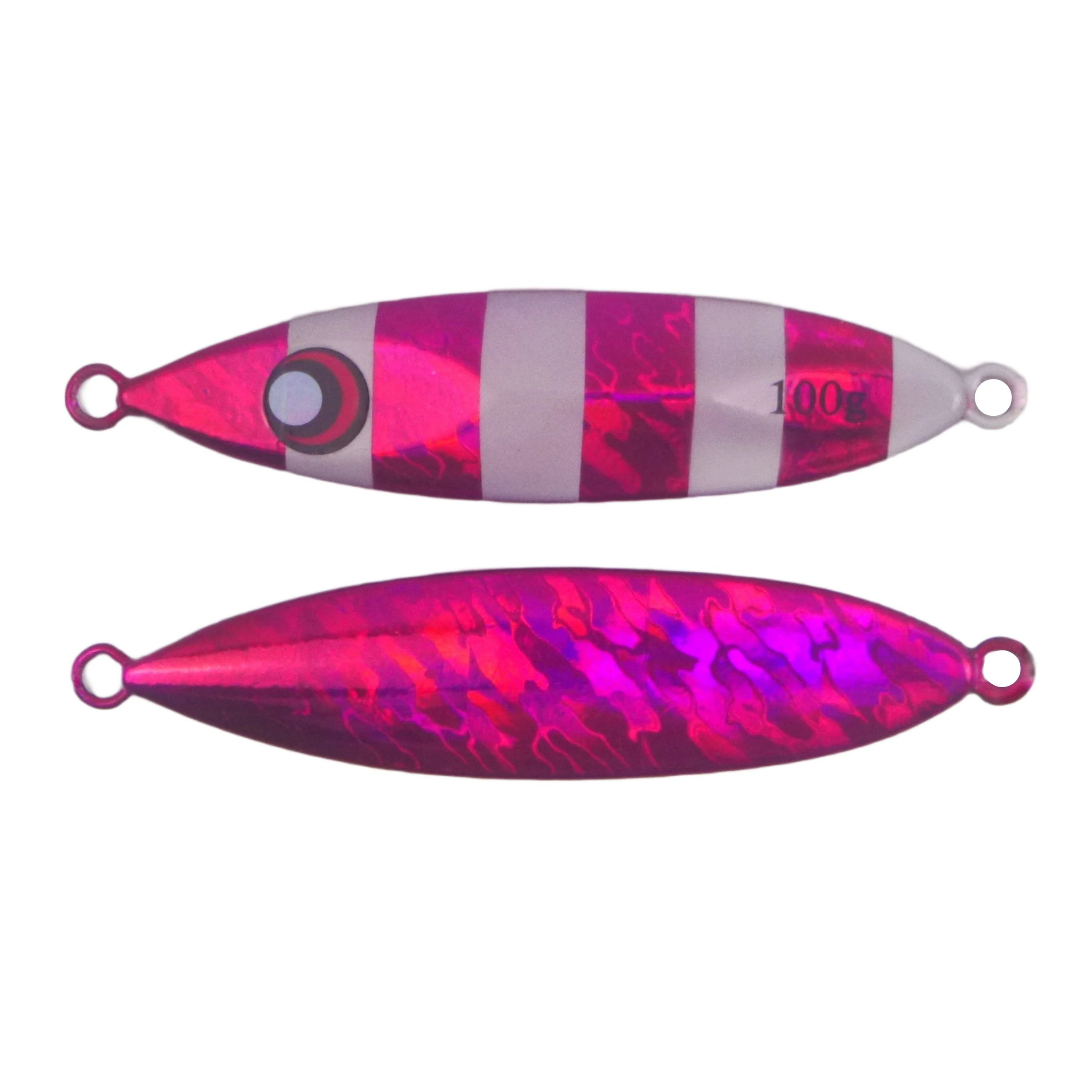 Finesse Slow Pitch Flutter Jig, 100gm, Hot Pink Stripe, 2 pack