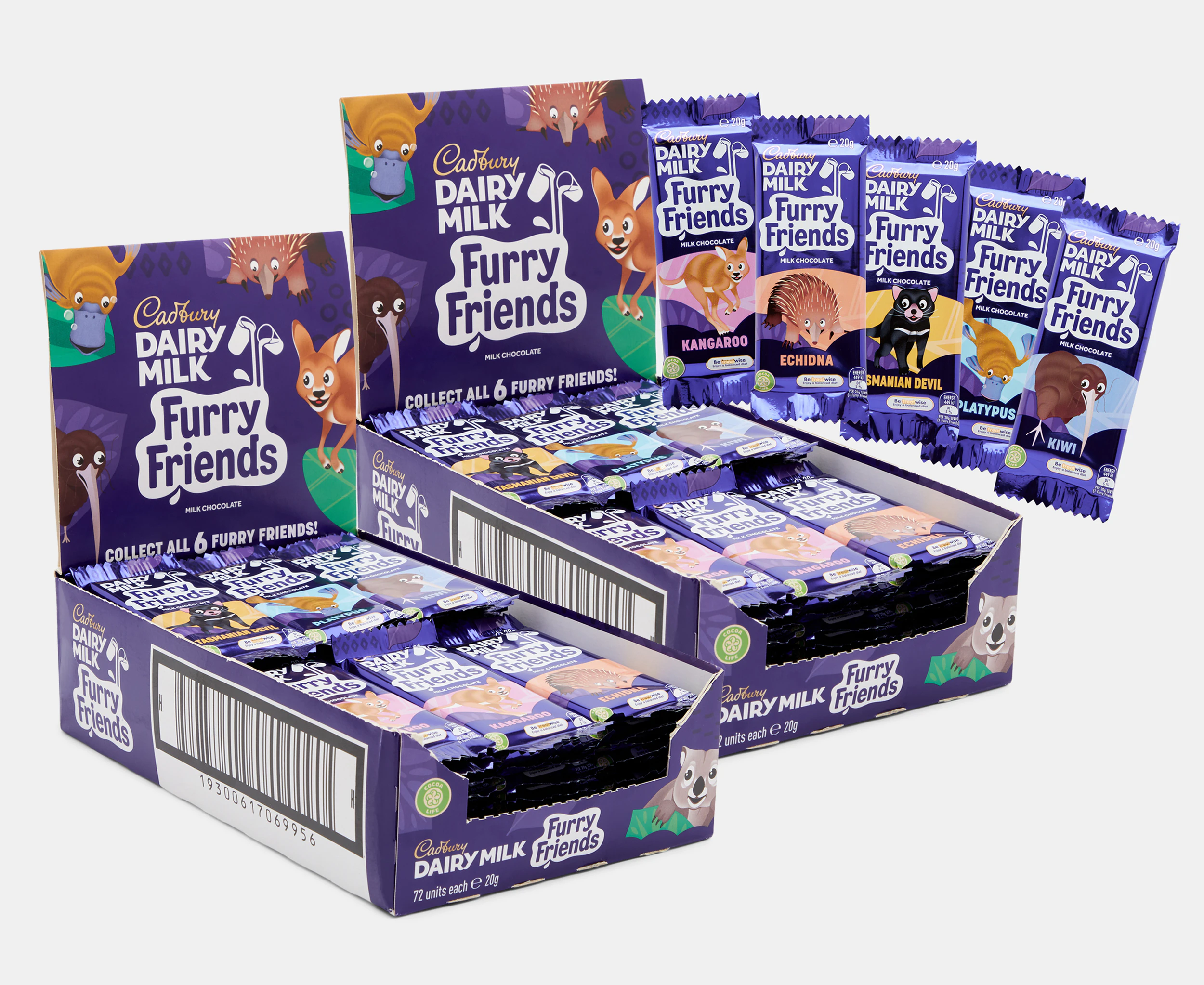 2 x 72pk Cadbury Furry Friends 20g